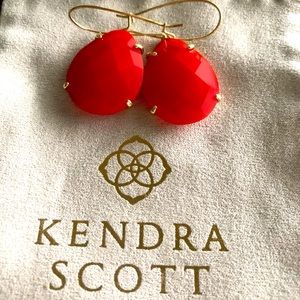 Kendra Scott red dangle earrings